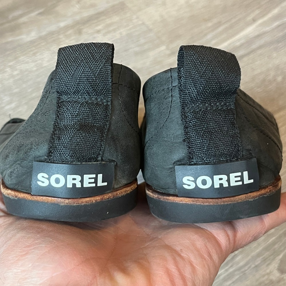 Sorel Ella Slip On Flats Casual Comfort Black Leather Womens 9.5 UK 7.5 EU 40.5 - Picture 4 of 7